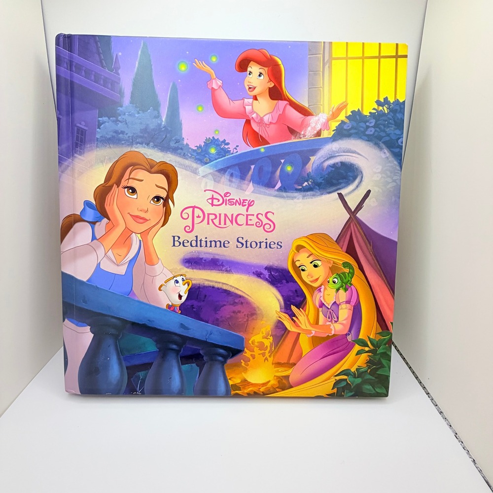 Disney Bedtime Stories Kids OS Purple Princess Ariel Belle Rapunzel Book